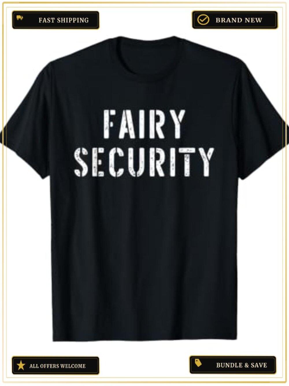 Men's Halloween Security Squad T-Shirt Short Sleeve Classic Fit